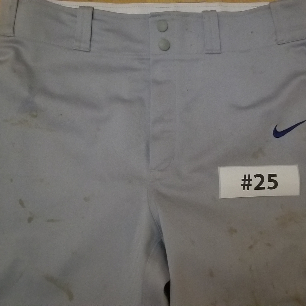 Nike Light Gray Golf Pants with Blue Logo